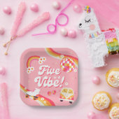 Vijf is een Vibe Verjaardag Borden Papieren Bordje (Feest)