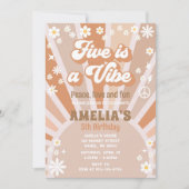 Vijf is een vibe verjaardag uitnodiging (Voorkant)