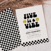 Vijf is Vibe | Jongens Happy Face Kinder 5e Verjaa Kaart