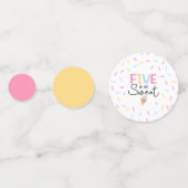 Vijf is zo lief ijs 5e verjaardag feest confetti (Voorkanten)