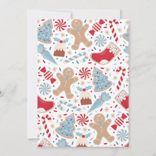 Vijf is zo lief kerstkoekje verjaardagsfeestje kaart (Achterkant)