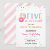 Vijf is zo zoete ijs uitnodiging (Voorkant / Achterkant)