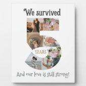 Vijf jaar bruiloft Jubileum Fotoplaat (Voorkant)