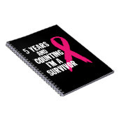 Vijf jaar en ik ben een overlevende borstkanker notitieboek (Rechterzijde)