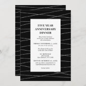 Vijf jaar Jubileum binnenuitnodiging Kaart (Voorkant / Achterkant)