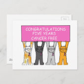 Vijf jaar kankervrij Jubileum Briefkaart (Voorkant / Achterkant)