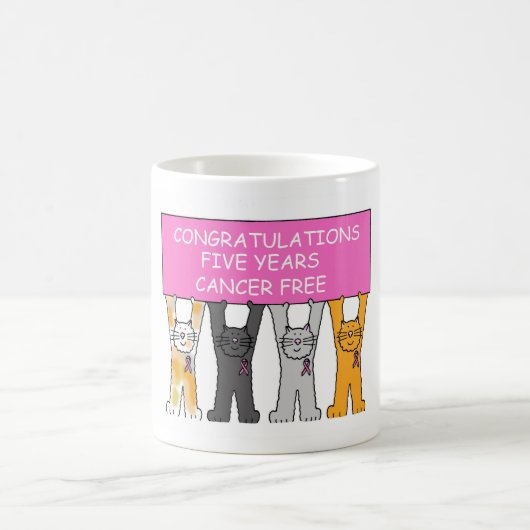 Vijf jaar kankervrij Jubileum Koffiemok (Center)