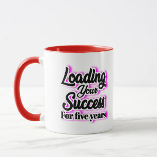 Vijf jaar lang succes boeken – Motivatie Mok