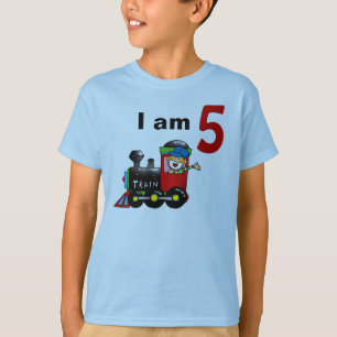 Vijf jaar oude speelgoed treinstel t-shirt