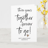 Vijf jaar samen bruiloft Jubileum man Kaart (Gele Bloem)
