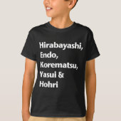Vijf Japans-Amerikaanse burgerrechtensemini T-shirt (Voorkant)