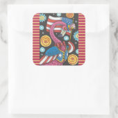 VIJF JULI PINK FLAMINGO STICKERS Square * Datablad (Tas)