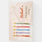 Vijf kaarsen die op zaterdag zijn spandoek (Verticaal)