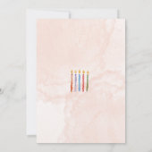 Vijf Kaarsen Kinder 5e verjaardag Uitnodiging (Achterkant)