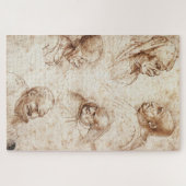 Vijf karikaturale hoofden (c.1490): Leonardo da Vi Legpuzzel (Horizontaal)