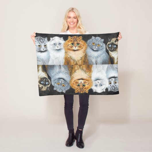 Vijf katten, Louis Wain Fleece Deken (In situ)
