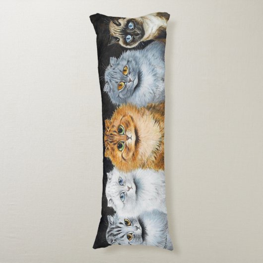 Vijf katten, Louis Wain Lichaamskussen (Voorkant Verticaal)