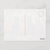 Vijf katten op een tak in glas-in-loodstijl briefkaart (Achterkant)