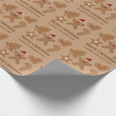 Vijf kerstkoekjes voor ontbijt en tekst cadeaupapier (Hoek)