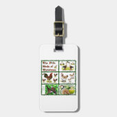 Vijf kerstvogels bagagelabel (Voorkant verticaal)