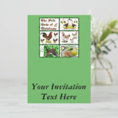 Vijf kerstvogels kaart (Staand voorkant)