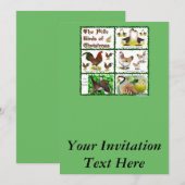 Vijf kerstvogels kaart (Voorkant / Achterkant)