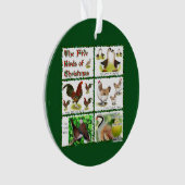 Vijf kerstvogels ornament (voorkant)