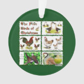 Vijf kerstvogels ornament (voorkant)
