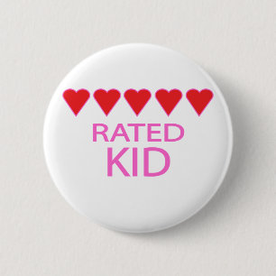 Vijf Kind van het Hart Ronde Button 5,7 Cm
