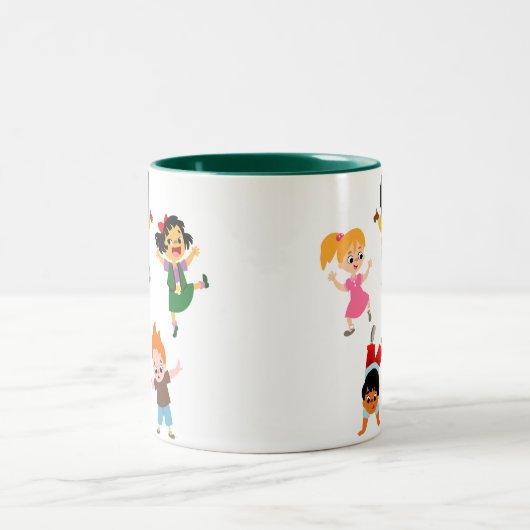 Vijf Kinder Cartoon Mok (Center)