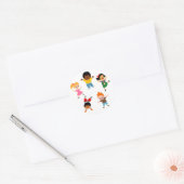 Vijf Kinder Cartoon Sticker (Envelop)
