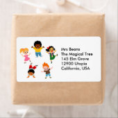 Vijf Kinder Cartoons Etiket (Insitu)