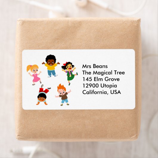 Vijf Kinder Cartoons Etiket (Insitu)