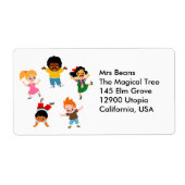 Vijf Kinder Cartoons Etiket (Voorkant)