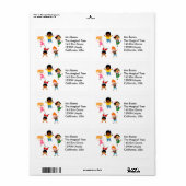 Vijf Kinder Cartoons Etiket (Full Sheet)