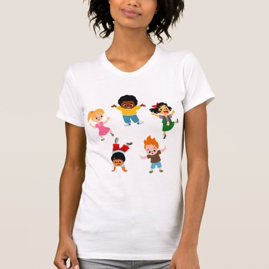 Vijf Kinder Cartoons T-shirt (Voorkant)