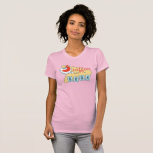 vijf kisten en een boek t-shirt vrouwen