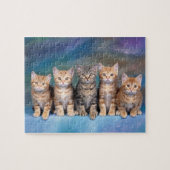 Vijf Kittens in een Row Puzzle Legpuzzel (Horizontaal)