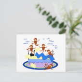 vijf kleine apen briefkaart (Staand voorkant)