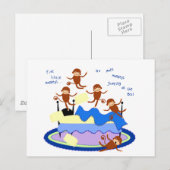 vijf kleine apen briefkaart (Voorkant / Achterkant)