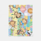 Vijf kleine apen flannelenmandje fleece deken (Voorkant)