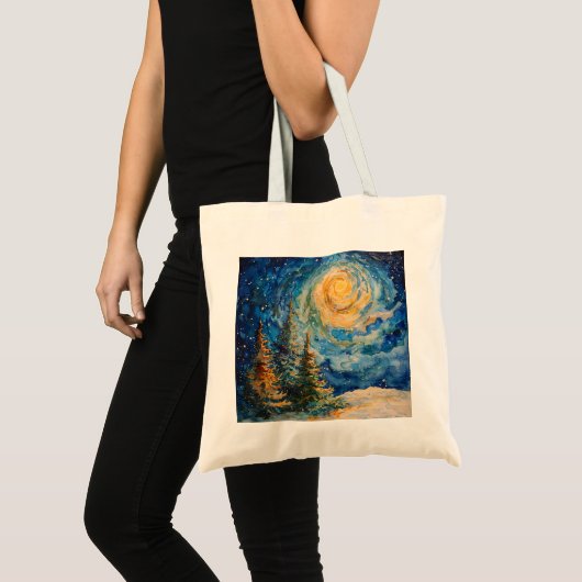Vijf kleine kerstboom Canvas tas (Voorkant (product))