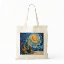 Vijf kleine kerstboom Canvas tas