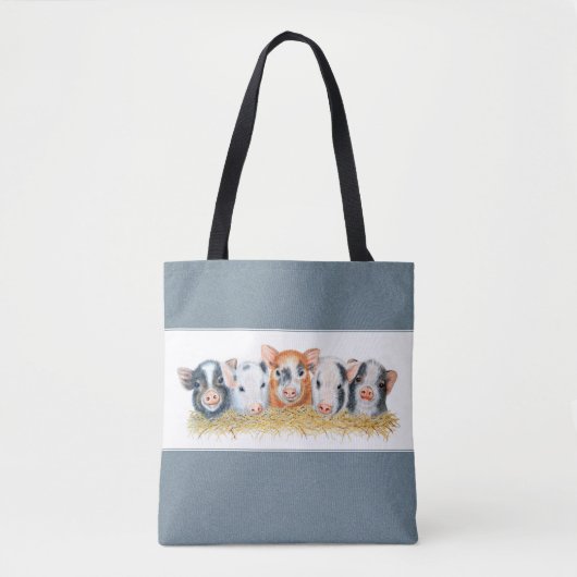 Vijf kleine Varkens Canvas tas (Voorkant)
