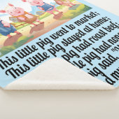 Vijf kleine varkens - kinderrijmpje Sherpa deken (3/4)