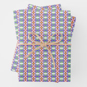 Vijf kleurenbogie inpakpapier vel (In situ)