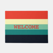 Vijf kleurencombinatie - blauw Aqua Green Yellow R Deurmat (Voorkant)