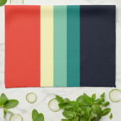 Vijf kleurencombinatie - blauw Aqua Green Yellow R Theedoek (Gevouwen)