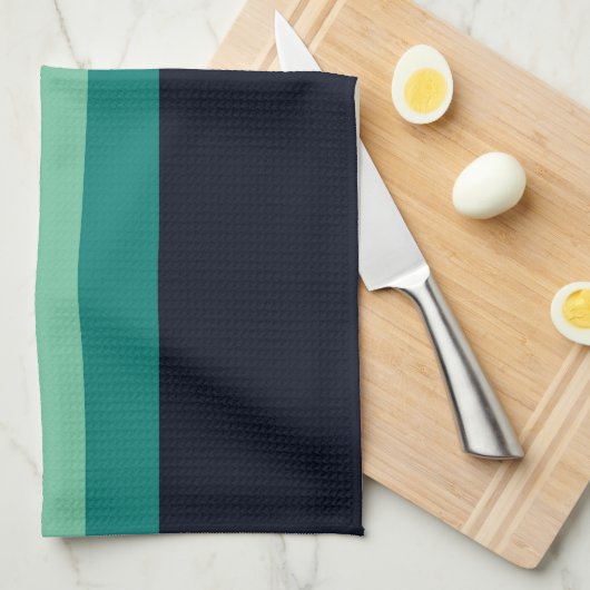 Vijf kleurencombinatie - blauw Aqua Green Yellow R Theedoek (Quarter Fold)