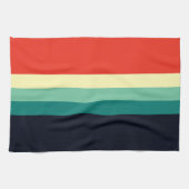 Vijf kleurencombinatie - blauw Aqua Green Yellow R Theedoek (Horizontaal)